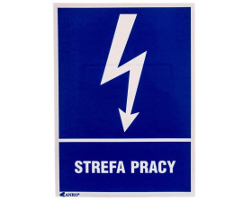 Samoprzylepna tabliczka ostrzegawcza /Strefa pracy 148x210/ 24EIA/Q4/F