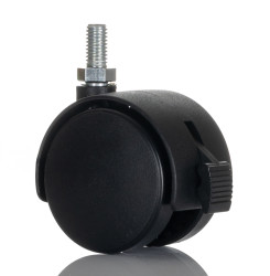 Koło samonastawne średnica kabla 50mm Trzpień gwintowany RS PRO 50kg wysokość całkowita 54mm