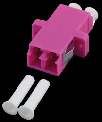 53334.1 Adapter LC dpx. OM4 sleeve ceramic, e-violet