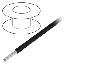 3253-BK005 Przewód na rolce 30,5m linka Cu 18AWG PVC czarny 300V