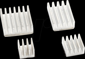Raspberry Pi 4 - Cooling set, 4 pieces, silver