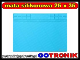 Mata silikonowa wymiar: 25cm x 35cm NIEBIESKA