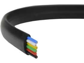 Przewód telefoniczny YTLYp 6x0,12 Cu płaski czarny /100m/