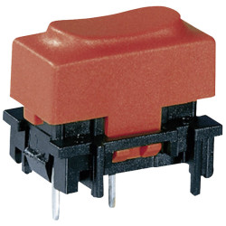 Marquardt 6450.0006 Narrow Key Switch 100mA 28V SPNO with Red Cap