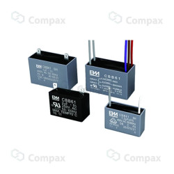 Kondensator silnikowy, 8uF, 250 V AC, 5%, 37x17x29xmm, -25 +70°C, konektory , BM