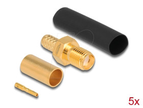 90038 SMA Buchse zum Crimpen LMR200