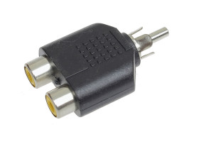 Przejście wtyk RCA - 2x gniazdo RCA (rozgałęziacz) (2szt)