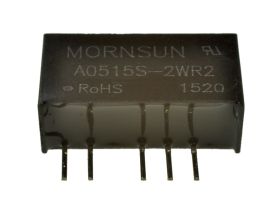 Przetwornica; A0515S-2WR2; konwerter DC/DC; 5V (4,5÷5,5)V; DC; +/-15V; DC; 67mA; 2W; izolowany; 1kV; SIL7; przewlekany (THT); Mo