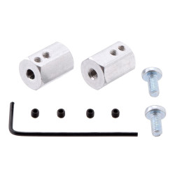 12mm Hex Wheel Adapter for 4mm Shafts (2-Pack)