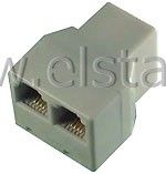 Złącze telef. RJ 11 GN-2xGN 6P4C