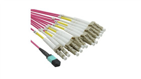 Value Mpo Fanout Kabel 50/125M Om4, Mpo/12X Lc, Fioletowy, 2 M