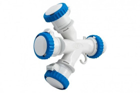 Adapter kempingowy wtyk 16A 3p przemysłowy IP67 , gniazdo 3x16A 3P przemysłowe IP67