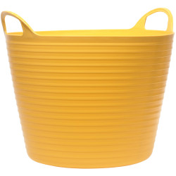 Faithfull FAIFLEX28Y Heavy-Duty Polyethylene Flex Tub 28 litres Yellow