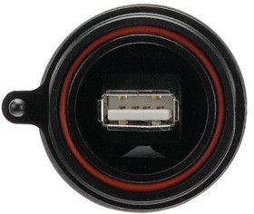 USB-A panel plug, 4 pole, USB 2.0, solder connection, PX0843/A