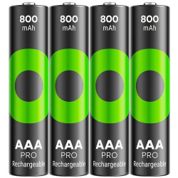 GP RCP80AAA174C4 ReCyko Pro AAA Batteries 800mAh 1.2V Rechargeable 4pieces