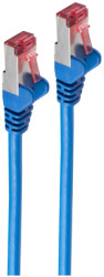 Patch cable, RJ45 plug, straight to RJ45 plug, straight, Cat 6A, S/FTP, LSZH, 0.15 m, blue, BS75711-A0.15B