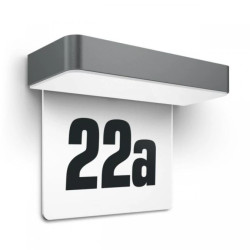 Oprawa numeryczna solarna z czujnikiem zmierzchu STEINEL Xsolar SOL-O HN 0,07,W 3000K IP44 IK03 antracyt / aluminium ST065935