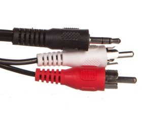 Przewód adapter Jack 3,5mm - 2x RCA 3m 50196