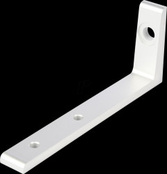 66314 Anodised aluminium floor bracket, 20 mm wide/140 mm high
