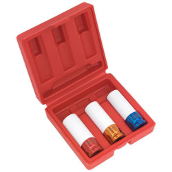 Sealey SX031 Alloy Wheel Impact Socket Set 3pc 1/2&quot;Sq Drive
