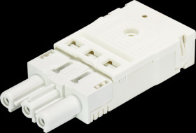 92.733.0053.0 Socket - 3-pin, white, spring connection