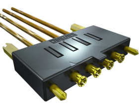 Złącze koncentryczne Przewlekany Żeński 50Ω Lutowane