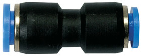 Złączka pneumatyczna redukcyjna wtykowa prosta przelotowa do węża fi 10-6 mm, tworzywo sztuczne