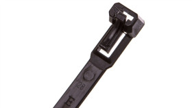 Opaska Kablowa Otwierana Wielokrotnie 350X7,5Mm Czarna Bmwn5354e /100Szt./