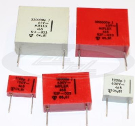 120nF 63V KSF-022 kondensator polistyrenowy ( styrofleksowy ) MIFLEX