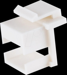 BS08-10123 Keystone empty adapter, rectangular, white, 10 pieces