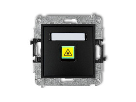 MINI Gniazdo światłowowode/optyczne pojedyncze czarny mat 12MGOP-1 KARLIK