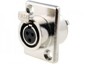 Gniazdo mikrofonowe na panel MINI XLR 3 pin