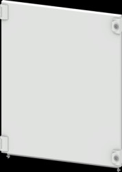 Compartment door, rectangular, sheet steel, (W x H x D) 600 x 750 x 25 mm, light gray, for built-in installation devices, 8PQ207