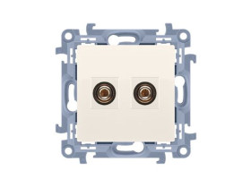 SIMON 10 Gniazdo głośnikowe pojedyncze (moduł) przekrój przewodów dla wyjścia 6 mm2 krem CGL2.01/41 KONTAKT SIMON