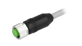 Złącze Okrągłe M12 Żeńskie Proste Z Wolnym Końcem Przewodów 8Pin...