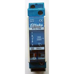 Eltako 22100020 Relay 24V 8A DIN Rail 1NO 1NC Contacts 100% Duty Cycle