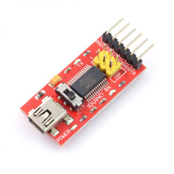 Konwerter USB-UART FTDI FT232RL miniUSB + przewód USB