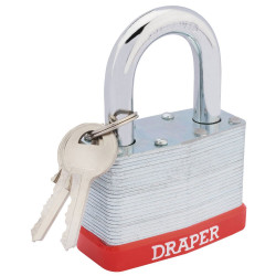 Draper Redline 68807 65mm Laminated Steel Padlock