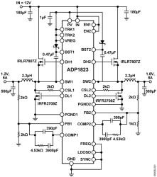 Dual, Interleaved, Step-Down DC-to-DC Controller with Tracking