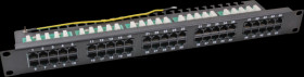 37595SW.2 Patchpanel Cat.3, UTP 19"/1U 50xRJ45 black