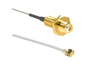 Kabel koncentryczny złącze A U.FL złacze B SMA długość 100mm typ kabla UFL Z zakończeniem