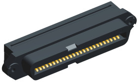 Złącze IDC 50-pinowe 2-rzędowe raster: 1.27mm Żeński Montaż na panelu TE Connectivity