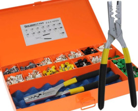 Zaciskarka do tulejek 0,5-16 z tulejkam w walizce / praska do kabli 0,5-16 mm2 / 0,5-0,75-1,0-1,5-2,5-4,0-6,0-10,0-16,0mm2 / PZD