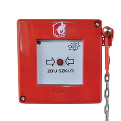 ROP-A z młoteczkiem 1xLED czerwona migająca, styki XY, W0-ROP-A M1/2K XY CB 0