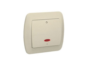 AKORD Wyłącznik 2-biegunowy podświetlany beż AW2L/12 KONTAKT SIMON