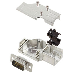 Encitech 6355-8066-01 D-Sub 15-pin Strip set 90&#xB0; Solder Bucket 1pc