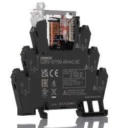 Przekaźnik interfejsowy elektromechaniczny 48V ac/dc Omron SPDT 250V ac 6A Szyna DIN bieguny 1 Elektromechanika Śruba