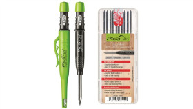 Zestaw - Ołówek Automatyczny Znacznik Budowlany + Zapasowe Wkłady 10Szt...