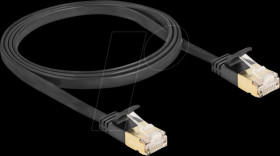 80345 Patch cable Cat.6a with Cat.7 raw cable U/FTP 1 m black