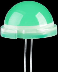 DLC2/6GD LED, 20 mm, wired, green, 53 mcd, 120°